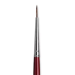 Da Vinci Black Sable Brush - Round, Long Handle, Size 1 close up