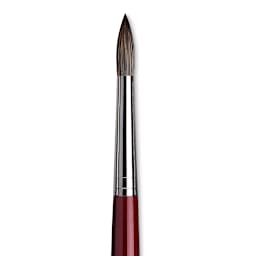 Da Vinci Black Sable Brush - Round, Long Handle, Size 18 