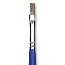 Blick Scholastic Ox Hair Brush - Bright, Long Handle, Size 8 close up