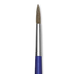 Blick Scholastic Ox Hair Brush - Round, Long Handle, Size 10 close up