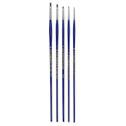 Blick Scholastic Red Sable Brush Set - Bright, Long Handle, Set of 5