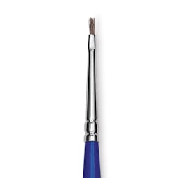 Blick Scholastic Red Sable Brush - Bright, Long Handle, Size 1 close up