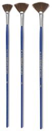 Blick Scholastic Red Sable Brushes - Fans, Long Handle