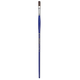 Blick Scholastic Red Sable Brush - Flat, Long Handle, Size 10