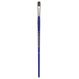 Blick Scholastic Red Sable Brush - Flat, Long Handle, Size 12