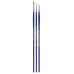 Blick Scholastic Red Sable Brush Set - Round, Long Handle, Set of 3