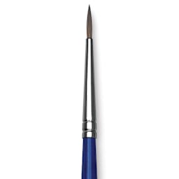 Blick Scholastic Red Sable Brush - Round, Long Handle, Size 1 close up