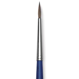 Blick Scholastic Red Sable Brush - Round, Long Handle, Size 2 close up