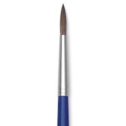 Blick Scholastic Red Sable Brush - Round, Long Handle, Size 6 close up
