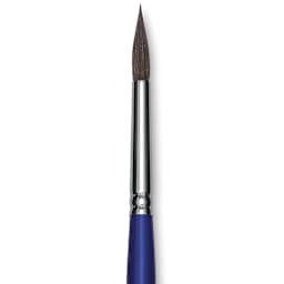 Blick Scholastic Red Sable Brush - Round, Long Handle, Size 8 close up