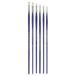 Blick Scholastic White Bristle Brush Set - Bright, Set of 6