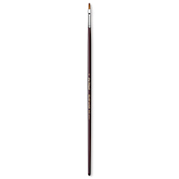 Da Vinci Kolinsky Red Sable Oil Brush - Flat, Long Handle, Size 4