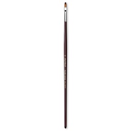 Da Vinci Kolinsky Red Sable Oil Brush - Flat, Long Handle, Size 6