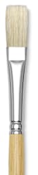 Raphaël D'Artigny Interlocked White Bristle Brush - Closeup of tip of Flat brush