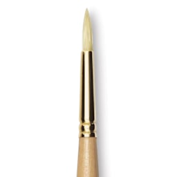 Raphaël D'Artigny Interlocked White Bristle Brush - Round, Long Handle, Size 8