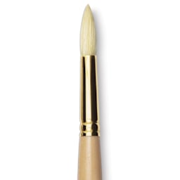Raphaël D'Artigny Interlocked White Bristle Brush - Round, Long Handle, Size 16