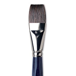 Da Vinci Sable Mix Brush - Flat Wash, Short Handle, Size 24 close up
