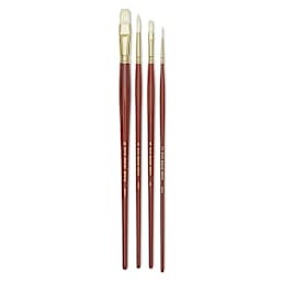 Blick Master Bristle Brushes - Set of 4 brushes shown upright