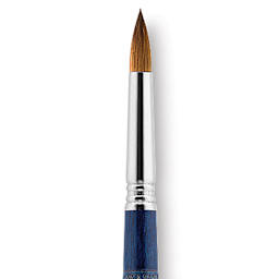 Escoda Optimo Kolinsky Sable Brush - Pointed Round, Long Handle, Size 10 close up
