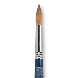 Escoda Optimo Kolinsky Sable Brush - Pointed Round, Long Handle, Size 14 close up