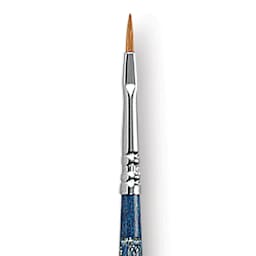 Escoda Optimo Kolinsky Sable Brush - Filbert, Long Handle, Size 1 close up