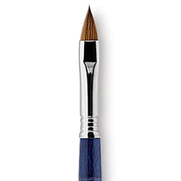Escoda Optimo Kolinsky Sable Brush - Filbert, Long Handle, Size 10 close up