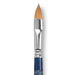Escoda Optimo Kolinsky Sable Brush - Filbert, Long Handle, Size 12 close up