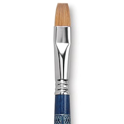 Escoda Optimo Kolinsky Sable Brush - Bright, Long Handle, Size 14 close up