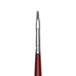 Escoda Bravo Light Ox Hair Brush - Bright, Long Handle, Size 2 close up