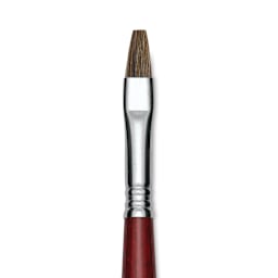 Escoda Bravo Light Ox Hair Brush - Bright, Long Handle, Size 10 close up