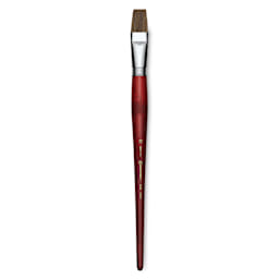 Escoda Bravo Light Ox Hair Brush - Bright, Long Handle, Size 22