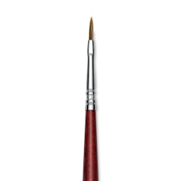 Escoda Bravo Light Ox Hair Brush - Long Filbert, Long Handle, Size 1 close up