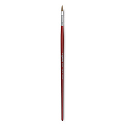 Escoda Bravo Light Ox Hair Brush - Long Filbert, Long Handle, Size 8