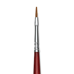 Escoda Bravo Light Ox Hair Brush - Flat, Long Handle, Size 1 close up
