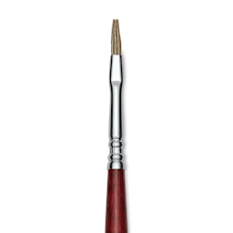 Escoda Bravo Light Ox Hair Brush - Flat, Long Handle, Size 2 close up