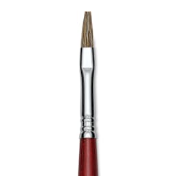 Escoda Bravo Light Ox Hair Brush - Flat, Long Handle, Size 6 close up