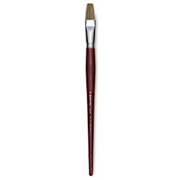 Escoda Bravo Light Ox Hair Brush - Flat, Long Handle, Size 20