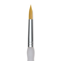 Royal & Langnickel Soft Grip Golden Taklon Brush - Round, Long Handle, Size 4