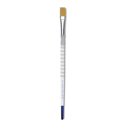 Royal & Langnickel Soft Grip Golden Taklon Brush - Flat, Long Handle, Size 8