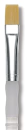 Royal & Langnickel Soft Grip Golden Taklon Brush - Wash, Long Handle, Size 6, close-up