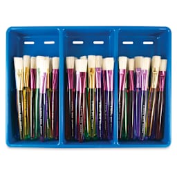 Royal & Langnickel Big Kid’s Choice Chubby Bristle Brush Class Pack - Flats, Set of 48