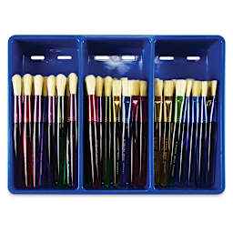 Royal & Langnickel Big Kid’s Choice Chubby Bristle Brush Class Pack - Rounds and Flats