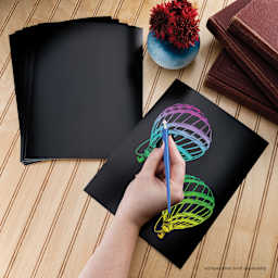 Royal & Langnickel Engraving Art Blank Board - Rainbow Foil, 8" x 10", Pkg of 6