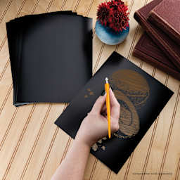 Royal & Langnickel Engraving Art Blank Board - Gold Foil, 8" x 10", Pkg of 6