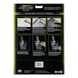 Royal & Langnickel Engraving Art Blank Board - Silver Foil, 5" x 7", Pkg of 6 back of packaging