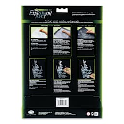 Royal & Langnickel Engraving Art Blank Board - Silver Foil, 11" x 14", Pkg of 6 back of packaging