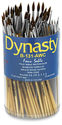 Dynasty Synthetic Sable Brush Canisters - Front of canister of 72 Short Handle Round brushes