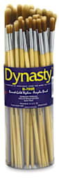 Dynasty Dupont Tynex Gold Nylon Acrylic Brush Canister - Rounds, Long Handle, Canister of 50