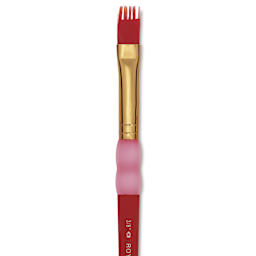 Royal & Langnickel Big Kids' Choice Lil' Grippers Brush - Series BK73 Flat Wisp, Size 3/8", Short Handle