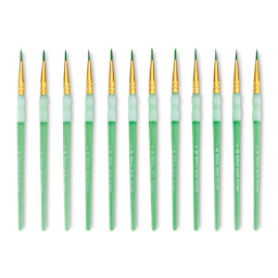 Big Kid's Choice Lil' Grippers Synthetic Brushes - Round, Size 2, Pkg of 12, fanned out